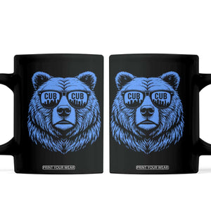 Vintage Cub Coffee Mug With Sunglasses Retro Baseball Fans TS10 Black Print Your Wear