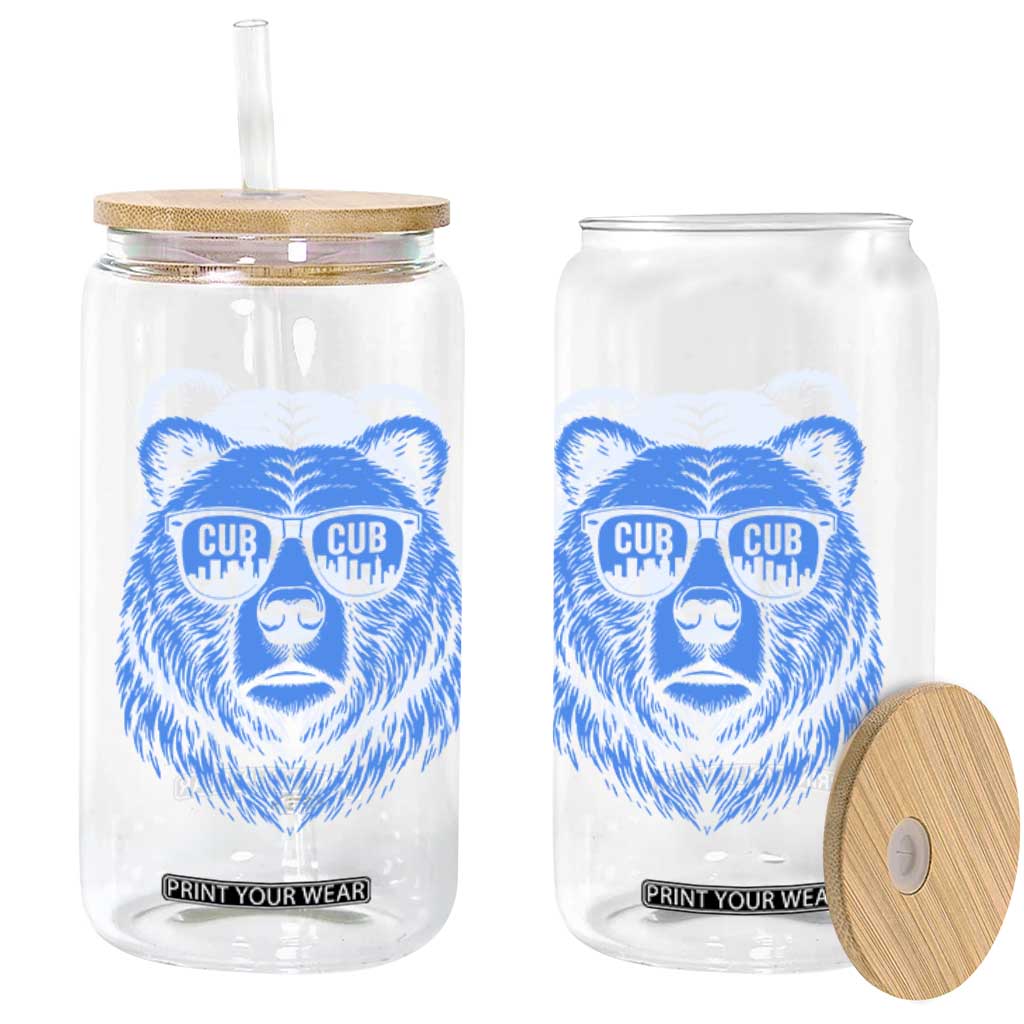 Vintage Cub Glass Can With Sunglasses Retro Baseball Fans TS10 Print Your Wear