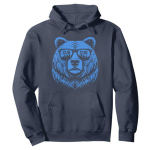 Vintage Cub Hoodie With Sunglasses Retro Baseball Fans TS10 Navy Print Your Wear