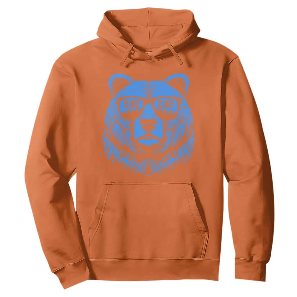 Vintage Cub Hoodie With Sunglasses Retro Baseball Fans TS10 Orange Print Your Wear