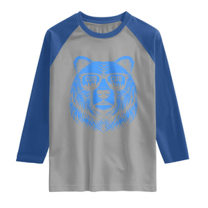 Vintage Cub Raglan Shirt With Sunglasses Retro Baseball Fans TS10 Sport Gray Royal Print Your Wear