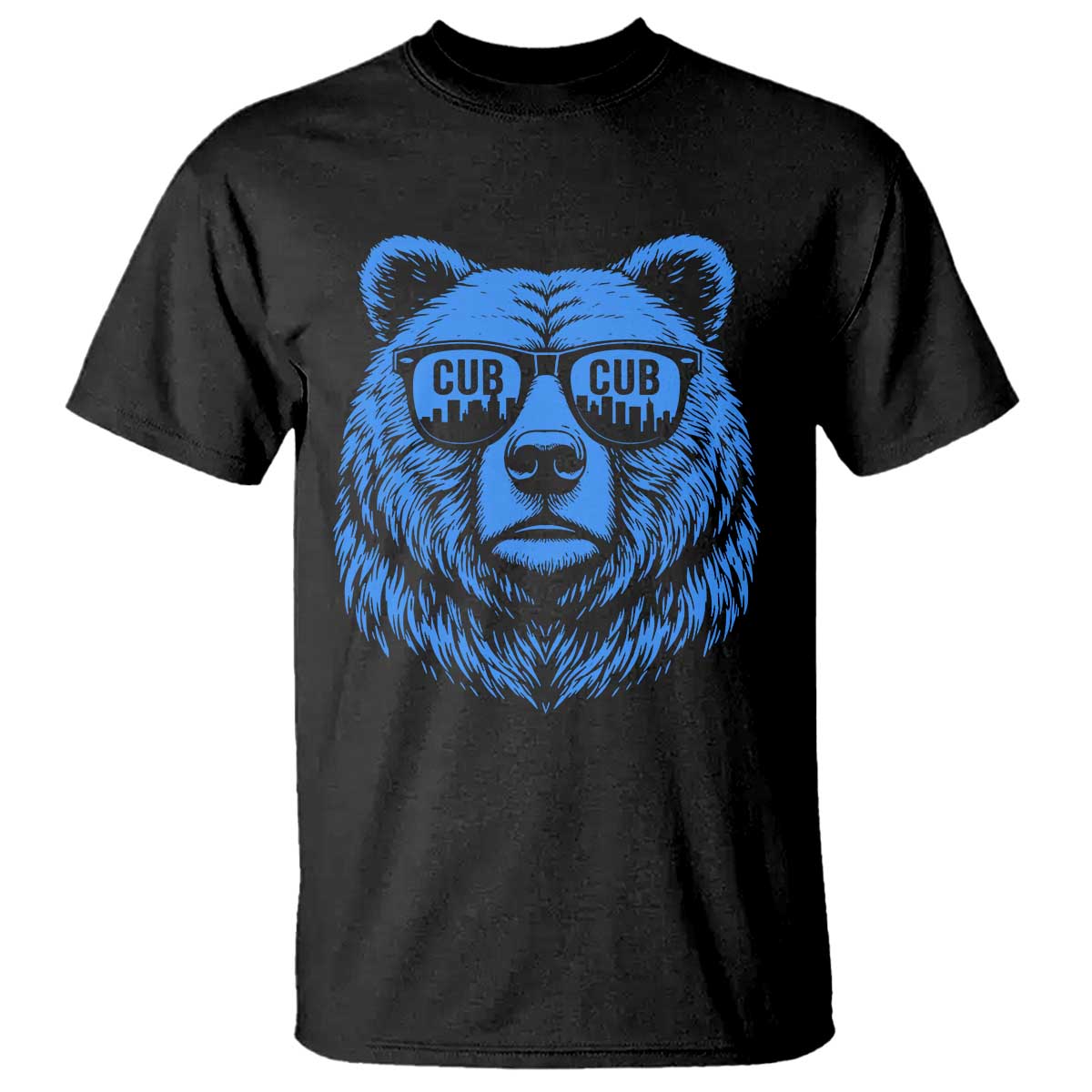 Vintage Cub T Shirt With Sunglasses Retro Baseball Fans TS10 Black Print Your Wear