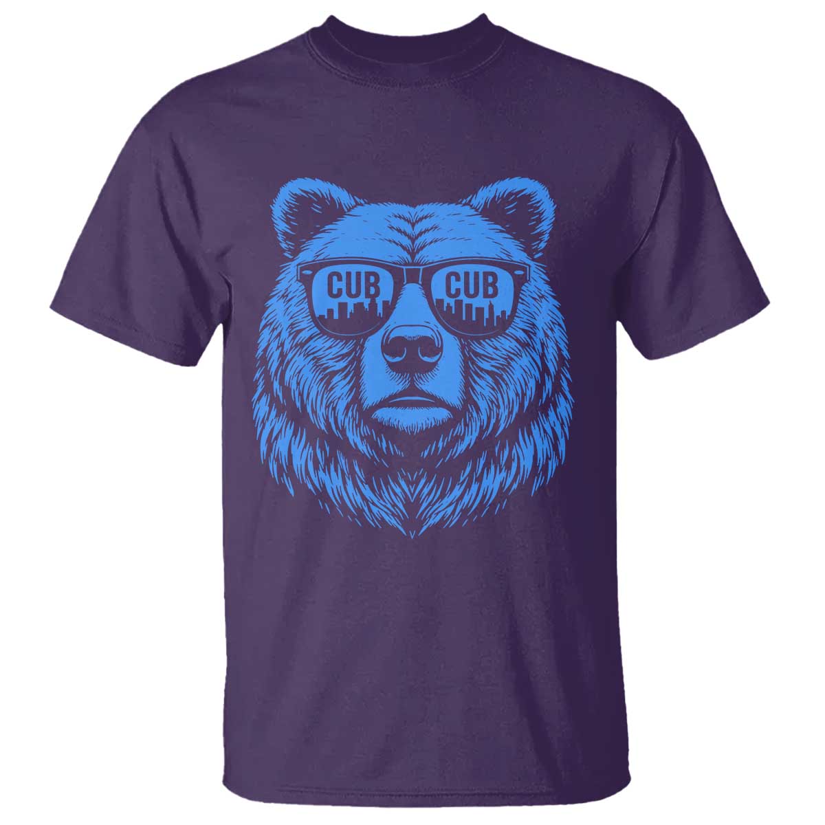 Vintage Cub T Shirt With Sunglasses Retro Baseball Fans TS10 Purple Print Your Wear