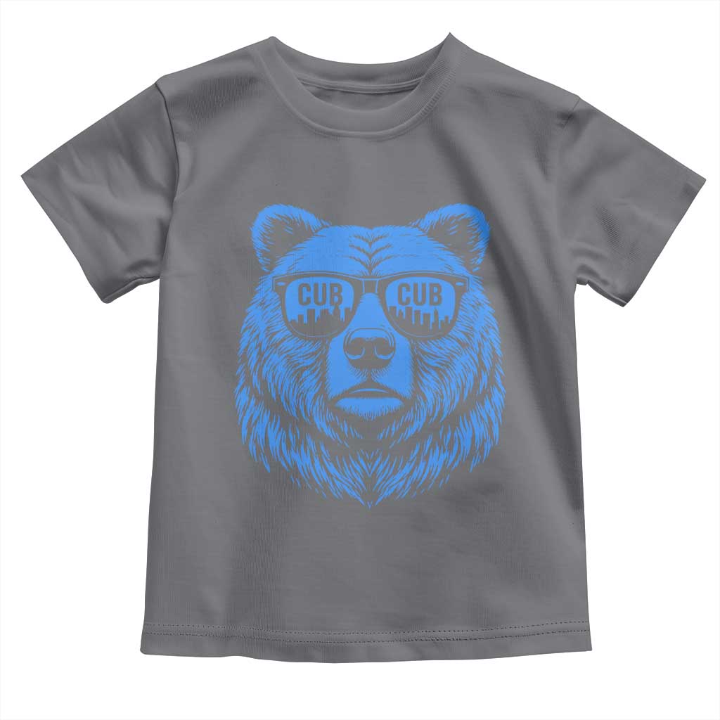 Vintage Cub Toddler T Shirt With Sunglasses Retro Baseball Fans TS10 Charcoal Print Your Wear