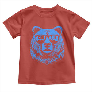 Vintage Cub Toddler T Shirt With Sunglasses Retro Baseball Fans TS10 Red Print Your Wear