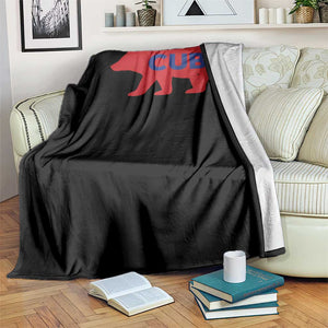 Vintage Cub Throw Blanket Retro Sports Bear Baseball Fans TS10 Print Your Wear
