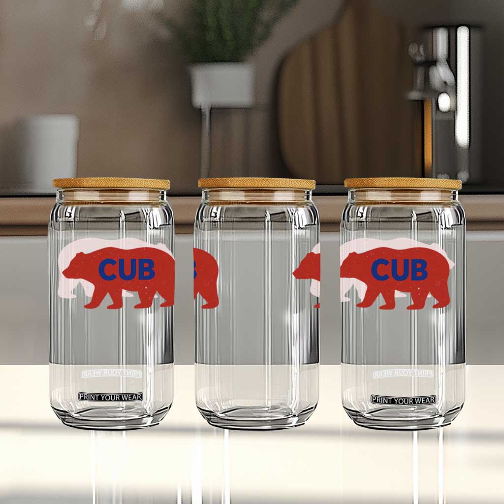 Vintage Cub Glass Can Retro Sports Bear Baseball Fans TS10 Print Your Wear