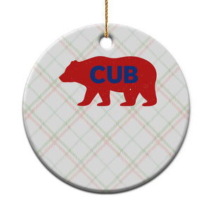 Vintage Cub Ceramic Ornament Retro Sports Bear Baseball Fans TS10 1pc Christmas Plaid Print Your Wear