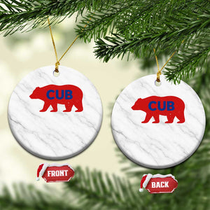 Vintage Cub Ceramic Ornament Retro Sports Bear Baseball Fans TS10 1pc White Marble Print Your Wear