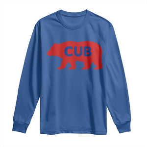 Vintage Cub Long Sleeve Shirt Retro Sports Bear Baseball Fans TS10 Royal Blue Print Your Wear