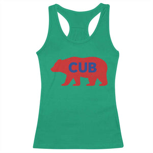 Vintage Cub Racerback Tank Top Retro Sports Bear Baseball Fans TS10 Irish Green Print Your Wear