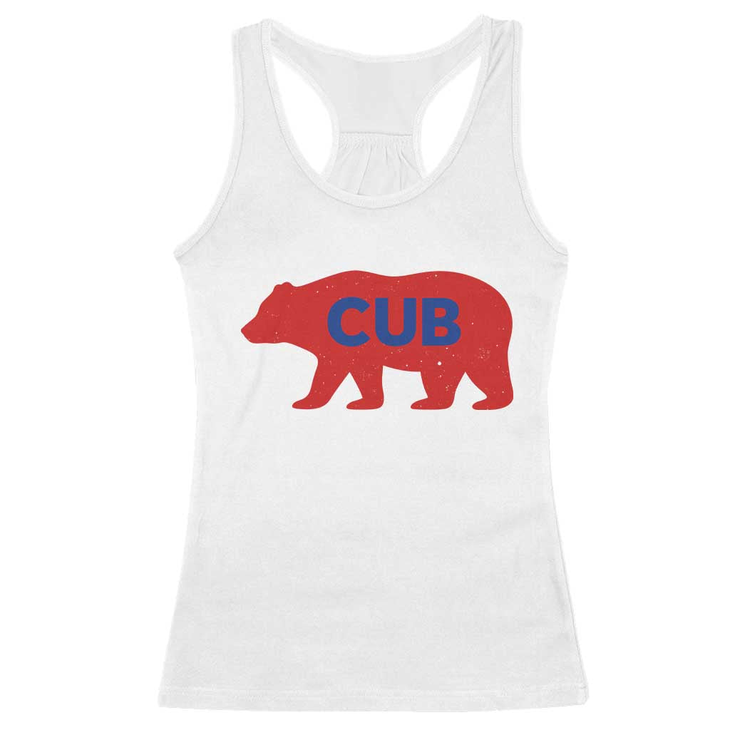 Vintage Cub Racerback Tank Top Retro Sports Bear Baseball Fans TS10 White Print Your Wear