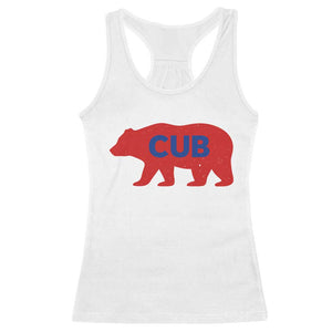 Vintage Cub Racerback Tank Top Retro Sports Bear Baseball Fans TS10 White Print Your Wear