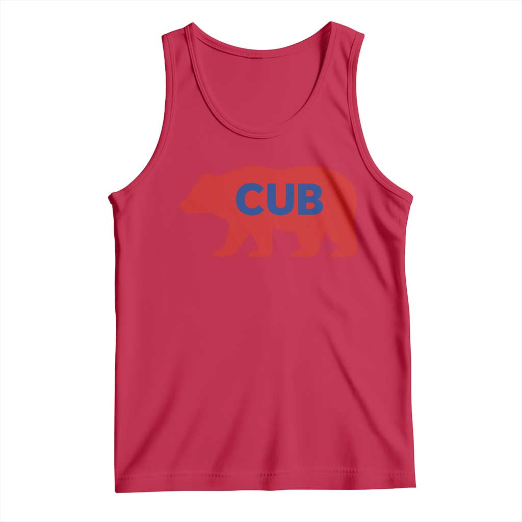 Vintage Cub Tank Top Retro Sports Bear Baseball Fans TS10 Red Print Your Wear