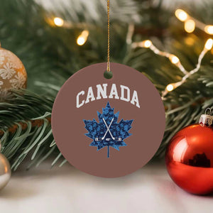 Vintage Canada Hockey Ceramic Ornament Maple Leafs TS10 1pc Mocha Print Your Wear