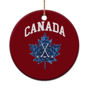 Vintage Canada Hockey Ceramic Ornament Maple Leafs TS10 1pc Red Print Your Wear