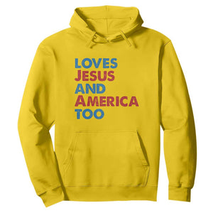 Loves Jesus and America Too Hoodie 4th of July Patriotic TS10 Daisy Print Your Wear