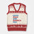 Loves Jesus and America Too V-Neck Knit Sweater Vest 4th of July Patriotic TS10 Beige Red Print Your Wear