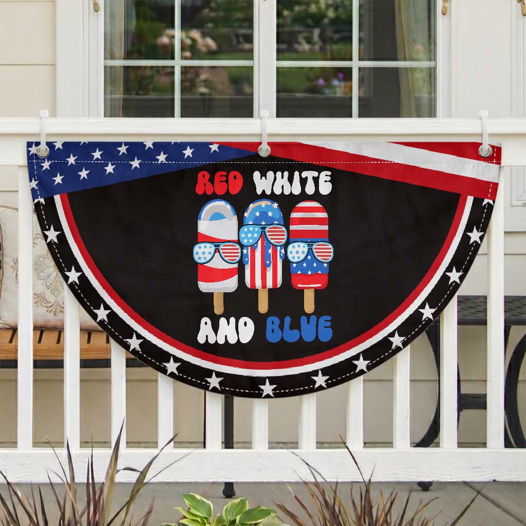 Red White Blue Popsicle 4th of July Patriotic Fan Flag USA Flag
