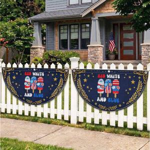 Red White Blue Popsicle 4th of July Patriotic Fan Flag USA Flag