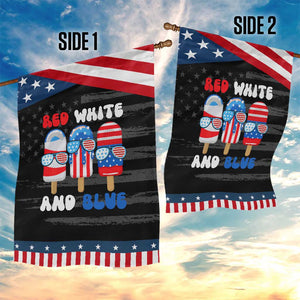 Red White Blue Popsicle 4th of July Garden Flag Patriotic USA Flag TS10 Print Your Wear