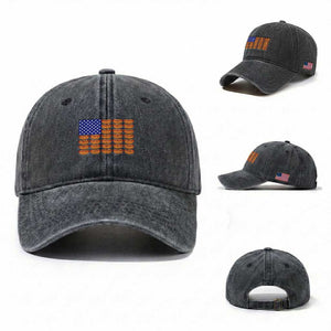Hot Dog American Flag Washed Cotton Baseball Cap Funny 4th Of July Patriotic Summer BBQ TS10 Washed Cap Universal Fit Dark Gray Print Your Wear