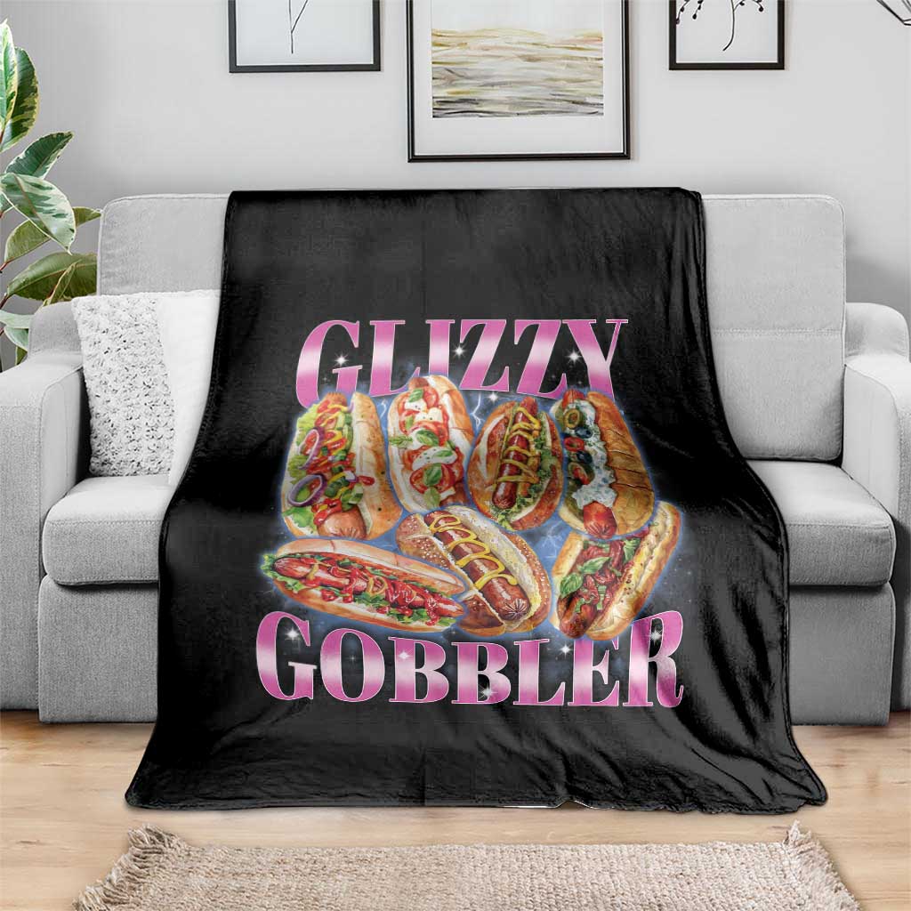 Glizzy Gobbler Hot Dog Meme Throw Blanket Meme Hilarious Hotdog Glizzy Lovers TS10 Print Your Wear