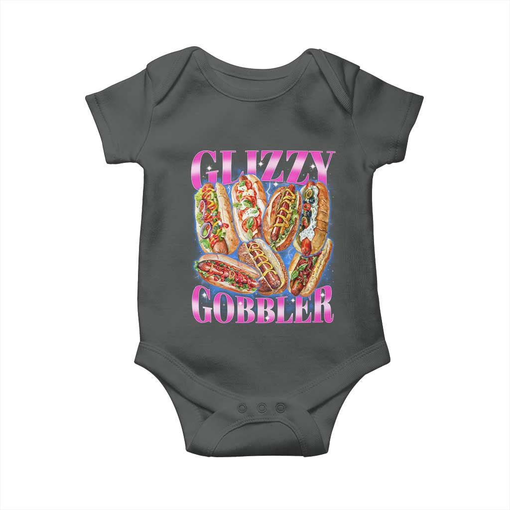 Glizzy Gobbler Hot Dog Meme Baby Onesie Meme Hilarious Hotdog Glizzy Lovers TS10 Dark Heather Print Your Wear