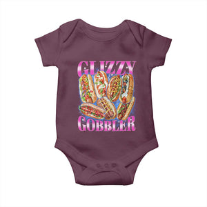 Glizzy Gobbler Hot Dog Meme Baby Onesie Meme Hilarious Hotdog Glizzy Lovers TS10 Maroon Print Your Wear