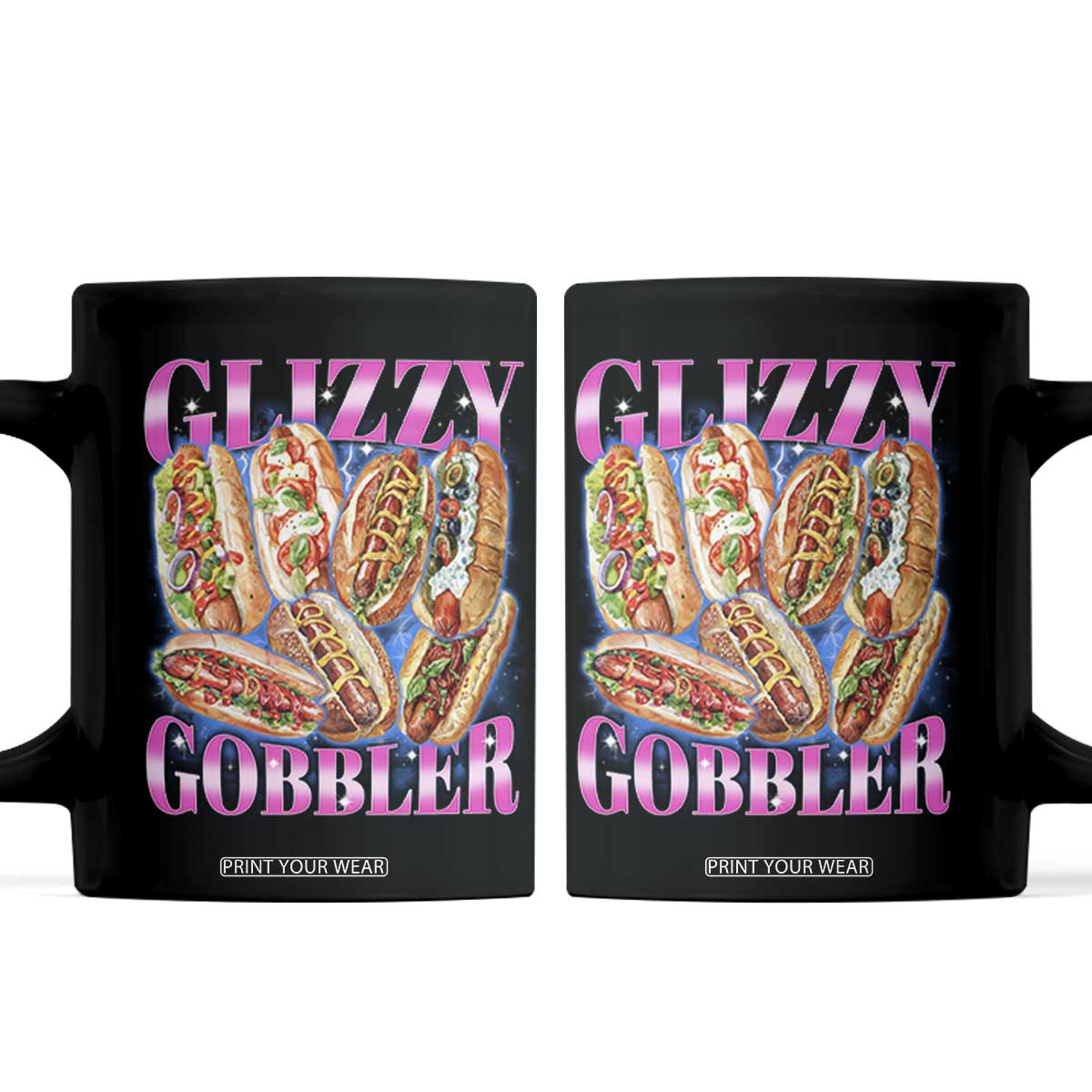 Glizzy Gobbler Hot Dog Meme Coffee Mug Meme Hilarious Hotdog Glizzy Lovers TS10 Black Print Your Wear