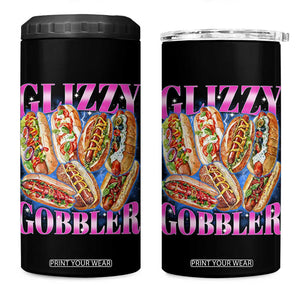Glizzy Gobbler Hot Dog Meme 4 in 1 Can Cooler Tumbler Meme Hilarious Hotdog Glizzy Lovers TS10 One Size: 16 oz Black Print Your Wear