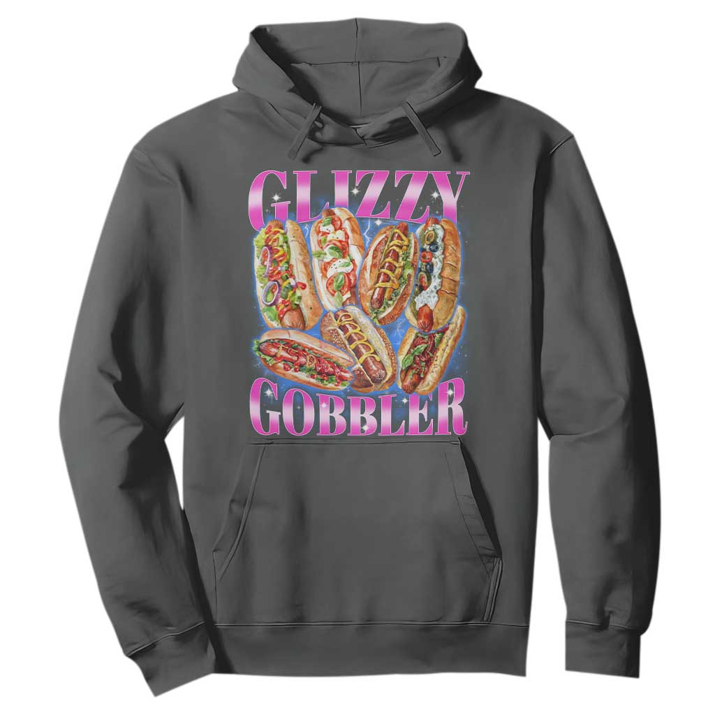 Glizzy Gobbler Hot Dog Meme Hoodie Meme Hilarious Hotdog Glizzy Lovers TS10 Dark Heather Print Your Wear
