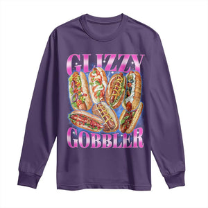 Glizzy Gobbler Hot Dog Meme Long Sleeve Shirt Meme Hilarious Hotdog Glizzy Lovers TS10 Purple Print Your Wear