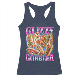 Glizzy Gobbler Hot Dog Meme Racerback Tank Top Meme Hilarious Hotdog Glizzy Lovers TS10 Navy Print Your Wear