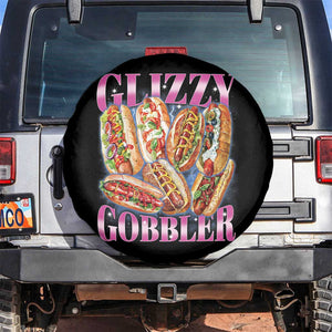 Glizzy Gobbler Hot Dog Meme Spare Tire Cover Meme Hilarious Hotdog Glizzy Lovers TS10 No hole Black Print Your Wear