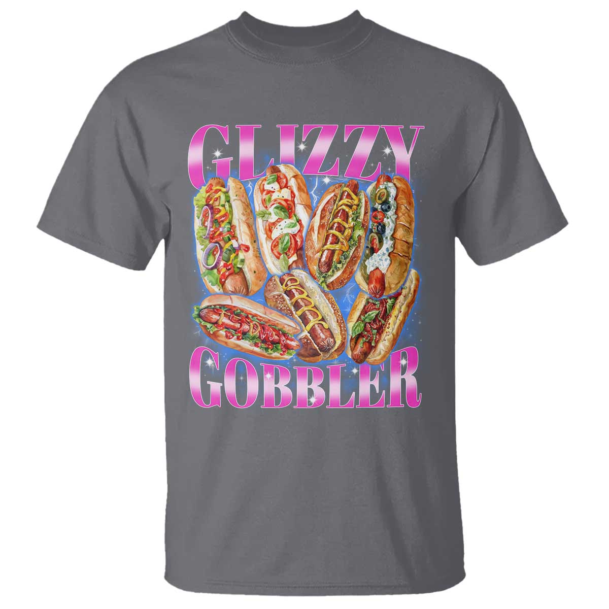 Glizzy Gobbler Hot Dog Meme T Shirt Meme Hilarious Hotdog Glizzy Lovers TS10 Charcoal Print Your Wear