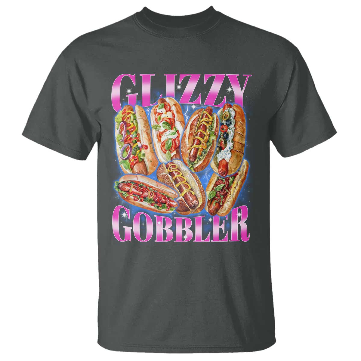 Glizzy Gobbler Hot Dog Meme T Shirt Meme Hilarious Hotdog Glizzy Lovers TS10 Dark Heather Print Your Wear