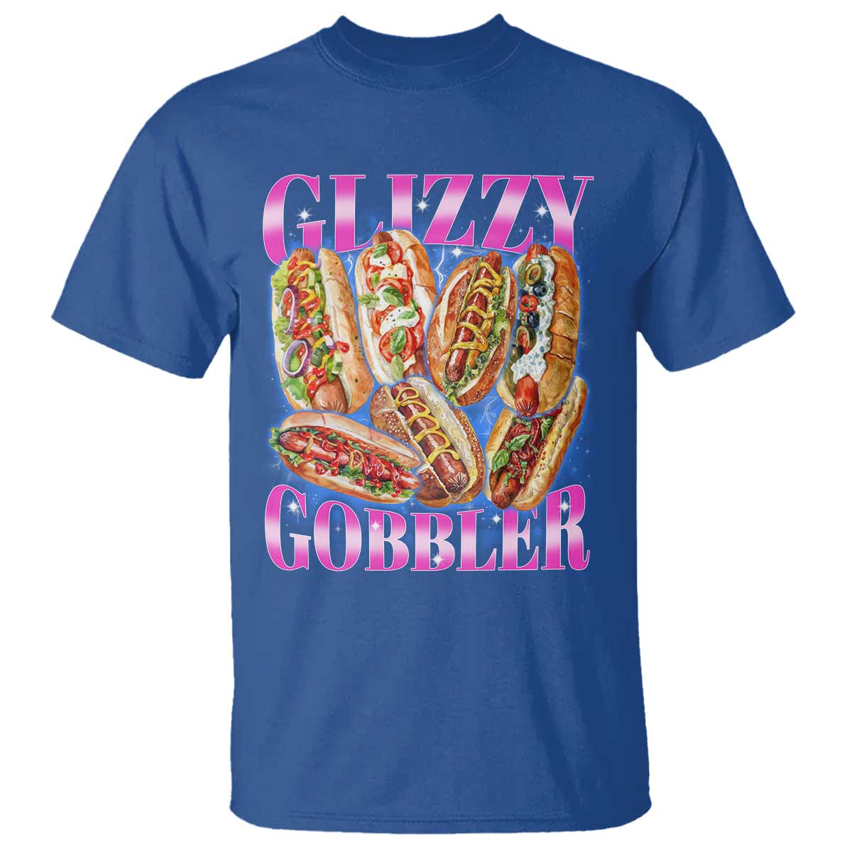 Glizzy Gobbler Hot Dog Meme T Shirt Meme Hilarious Hotdog Glizzy Lovers TS10 Royal Blue Print Your Wear