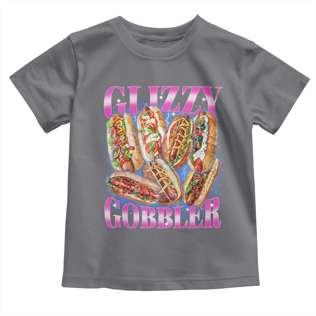 Glizzy Gobbler Hot Dog Meme Toddler T Shirt Meme Hilarious Hotdog Glizzy Lovers TS10 Charcoal Print Your Wear