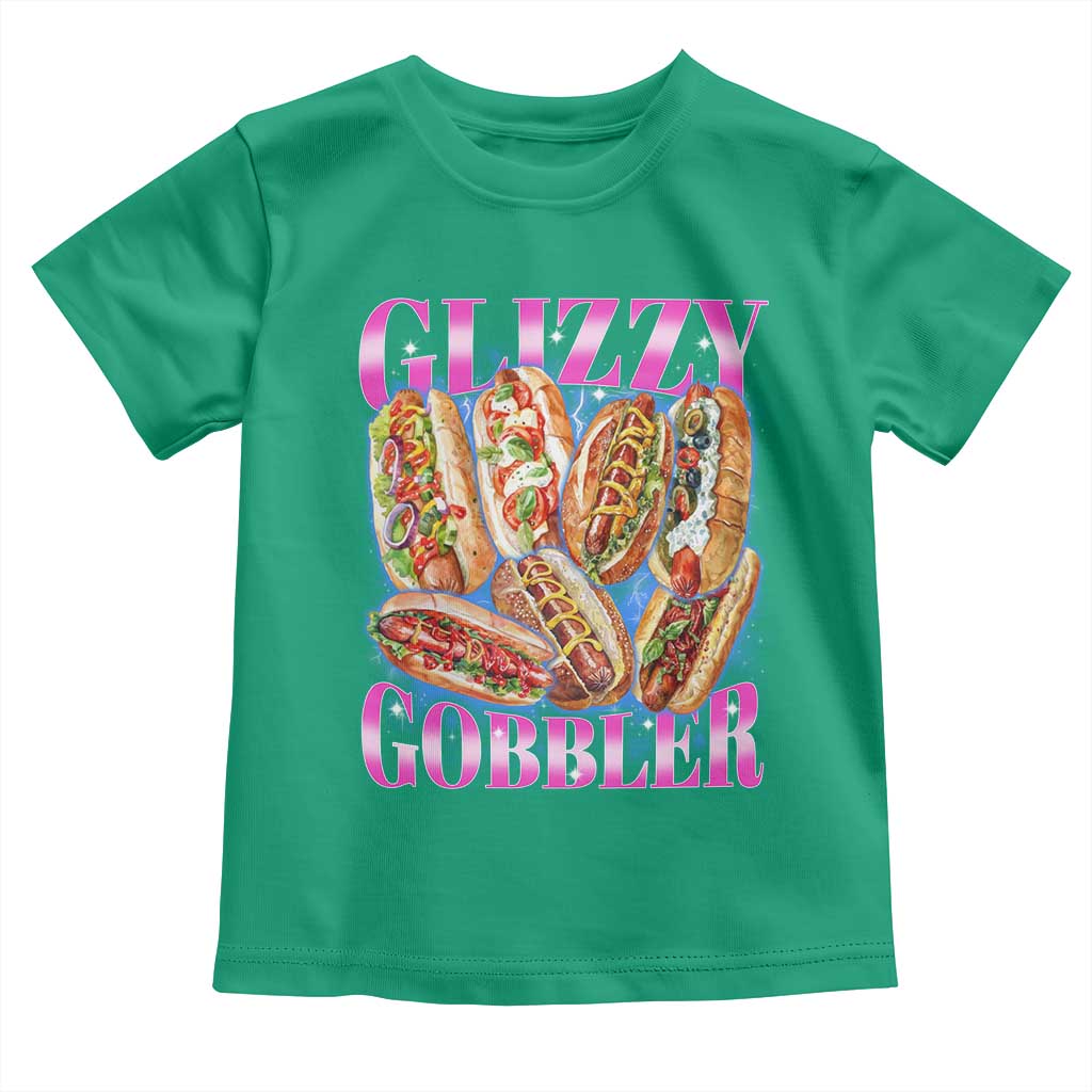 Glizzy Gobbler Hot Dog Meme Toddler T Shirt Meme Hilarious Hotdog Glizzy Lovers TS10 Irish Green Print Your Wear