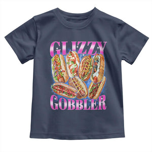 Glizzy Gobbler Hot Dog Meme Toddler T Shirt Meme Hilarious Hotdog Glizzy Lovers TS10 Navy Print Your Wear