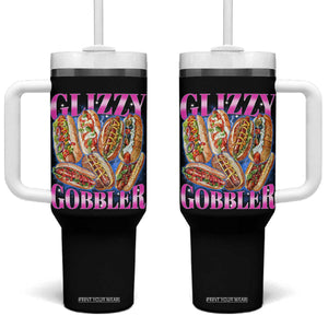 Glizzy Gobbler Hot Dog Meme Tumbler With Handle Meme Hilarious Hotdog Glizzy Lovers TS10 One Size: 40 oz Black Print Your Wear