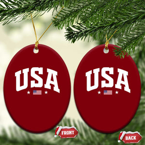 USA Ceramic Ornament American Flag Patriotic 4th of July TS10 Print Your Wear