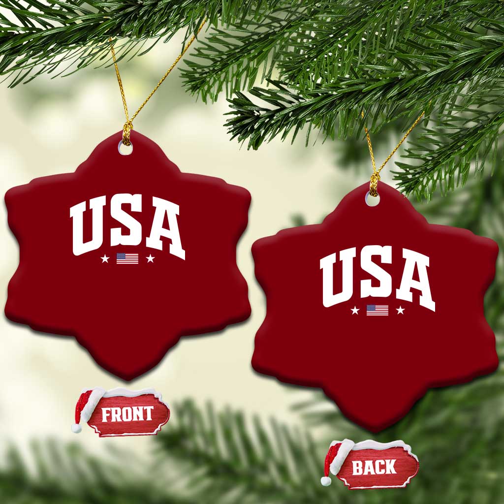 USA Ceramic Ornament American Flag Patriotic 4th of July TS10 Print Your Wear