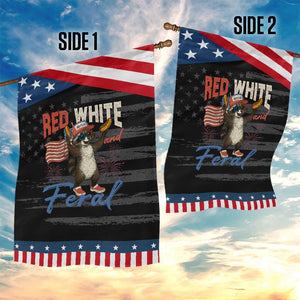 Funny Raccoon July 4th Garden Flag Red White and Feral Patriotic Trash Panda TS10 Print Your Wear