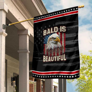 American Flag Bald Eagle Garden Flag Bald Is Beautiful Retro 4th of July Independence Day TS10 Distressed Black Red Print Your Wear