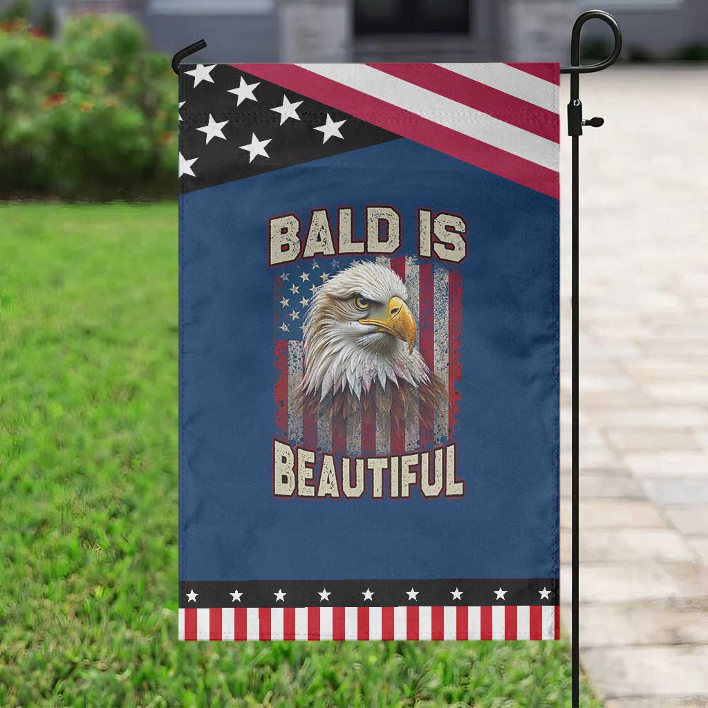 American Flag Bald Eagle Garden Flag Bald Is Beautiful Retro 4th of July Independence Day TS10 Classic Blue Black Print Your Wear