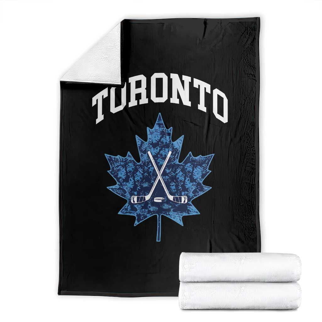 Vintage Canada Hockey Throw Blanket Maple Leafs TS10 Black Print Your Wear