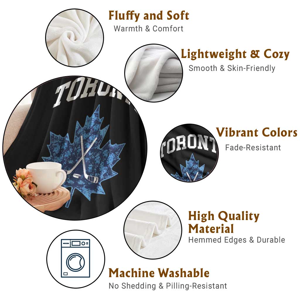 Vintage Canada Hockey Throw Blanket Maple Leafs TS10 Print Your Wear