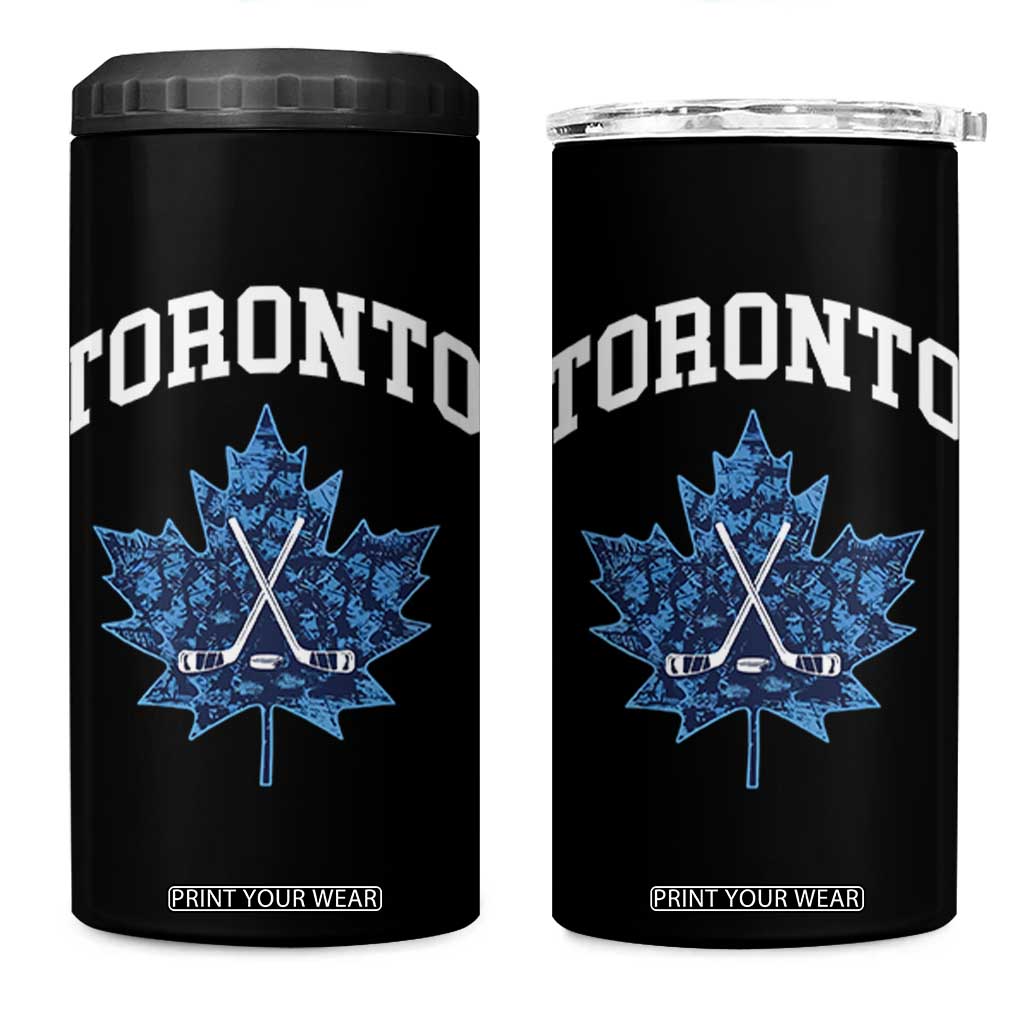 Vintage Canada Hockey 4 in 1 Can Cooler Tumbler Maple Leafs TS10 One Size: 16 oz Black Print Your Wear